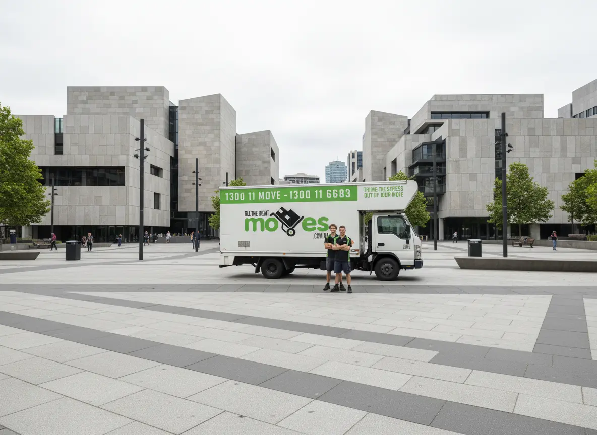 Moving truck in Melbourne CBD